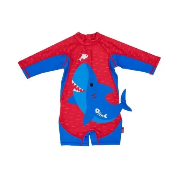 Sale Zoocchini - Baby One Piece Surf Suit, Sherman The Shark - cutbabycare.com | baby boutique & care hub Shop All