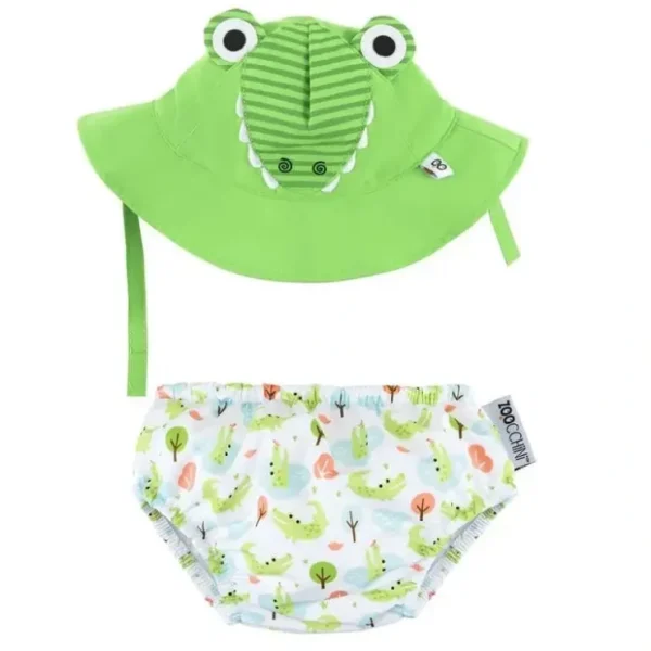 Flash Sale Zoocchini - Swim Diaper & Sun Hat Set, Aidan The Alligator - cutbabycare.com | baby boutique & care hub Shop All