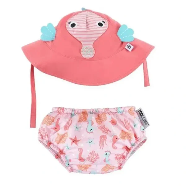 Online Zoocchini - Swim Diaper & Sun Hat Set, Sally The Seahorse - cutbabycare.com | baby boutique & care hub Shop All