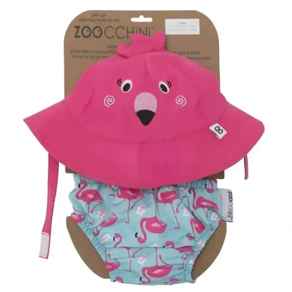 Online Zoocchini - Swim Diaper & Sunhat Set, Flamingo - cutbabycare.com | baby boutique & care hub Shop All