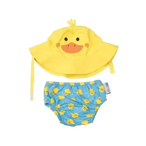 Clearance Zoocchini Baby Swim Diaper & Sun Hat Set Duck - cutbabycare.com | baby boutique & care hub Shop All