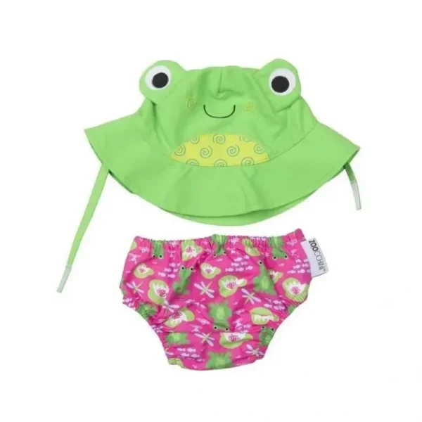 Best Sale Zoocchini Baby Swim Diaper & Sun Hat Set Frog - cutbabycare.com | baby boutique & care hub Shop All